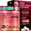 Hair Skin and Nails Vitamins for Women - Biotin Collagen Hair Supplement | Hyaluronic Acid | Calcium AKG | MSM | Vitamin D3 K2 & C â€“ Hair Growth Vit