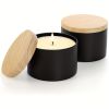 12Packs 8Oz Matte Black Metal Candle Tins with Lids - Bulk Tinplate Candle Jars for Making, Storage & Christmas Gifts, Dura