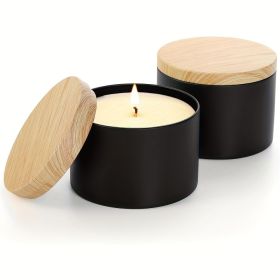 12Packs 8Oz Matte Black Metal Candle Tins with Lids - Bulk Tinplate Candle Jars for Making, Storage & Christmas Gifts, Dura