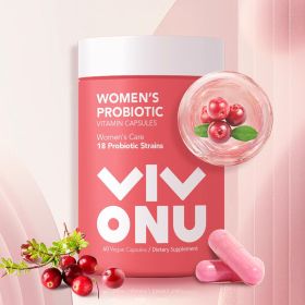 Women's Probiotic, Prebiotics & Lactobacillus Probiotic Blend,60 Billion CFUs,18 Strains, Help Women's Health, Boost Immune,Digestive,Gut,Promote Heal