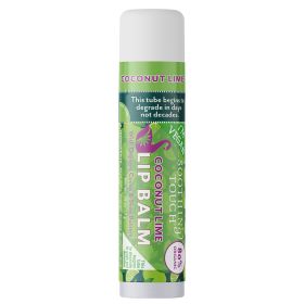 Coconut Lime Vegan Lip Balm | Organic, Ayurvedic, Eco-Friendly Biodegradable Tube | Moisturizing & Nourishing