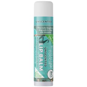 Unscented Vegan Lip Balm Organic, Biodegradable, Moisturizing, Ayurvedic