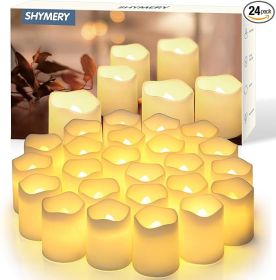 SHYMERY Flameless Votive Candles Flickering Electric Fake Candle 24 pack