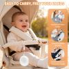 Mini White Noise Machine for Baby Sleep - 10 Calming Sounds, Long Battery for Travel & Crib - USB Rechargeable with Auto-Off & Memory - White