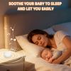Mini White Noise Machine for Baby Sleep - 10 Calming Sounds, Long Battery for Travel & Crib - USB Rechargeable with Auto-Off & Memory - White