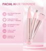 Nose Hair Trimmer for Women 3in1 Facial Hair Removal Trimmers- Rechargeable, Waterproof, Portable with Travel Bag- Trims Nose, Ear, Eyebrow