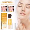 SPF50 PA++ Sunscreen Setting Powder Brush, Oil Control Matte Transparent Loose Powder, Portable Mineral Sun Protection Powder