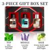 3-piece set Fragrance Men's Eau De Toilette Spray Cologne - Woody & Spicy Masculine Scent - With Cranberry