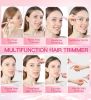 Nose Hair Trimmer for Women 3in1 Facial Hair Removal Trimmers- Rechargeable, Waterproof, Portable with Travel Bag- Trims Nose, Ear, Eyebrow