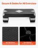 Aerobic Exercise Step Platform, 28-Inch Workout Aerobic Stepper, Height Adjustable Fitness Training Step Deck Trainer with 4 Risers