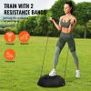 VEVOR Half Exercise Ball Trainer, 26 inch Balance Ball Trainer, 1500lbs Capacity Stability Ball, Yoga Ball with Resistance Bands & Foot Pump