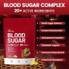 VivoNu Blood Sugar Complex Supplement | Advanced Formula with 20 Herbs and Vitamins with Cinnamon, Turmeric, Black Pepper, Licorice and More, Vegan, N