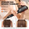 Hair Straightener, 1.5-inch Titanium Flat Iron, Dual Infrared Hair Straightener Flat Iron with LCD Display and 19 Temp Levels - 210 to 450 F