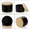 12Packs 8Oz Matte Black Metal Candle Tins with Lids - Bulk Tinplate Candle Jars for Making, Storage & Christmas Gifts, Dura
