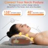 3-in-1 Neck Massager Pillow Ergonomic Massager with Heating Vibration Air Compression 30Min Timer for Neck Back Shoulder Pain Relief