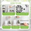 100ml Ultrasonic Aromatherapy Diffuser, Essential Oils Humidifier with Ceramic Cover, 7 Colors LED Lights, Timer