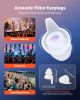 Concert Ear Plugs, 2 Pairs Reusable High Fidelity Musician Ear Plugs, SNR 27 dB High Noise Reduction Earplugs, Flexible Silicone Soft Music Ear Plugs