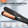 Hair Straightener, 1.5-inch Titanium Flat Iron, Dual Infrared Hair Straightener Flat Iron with LCD Display and 19 Temp Levels - 210 to 450 F