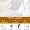 Double-Sided LED Makeup Mirror, 1X/10X Magnification with 3 Light Colors, USB Rechargeable Travel Vanity Mirror