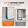 Wall Mounted Makeup Mirror, 0.15" Thick, 30" x 48" Mirror with Aluminium Alloy Frame & Explosion-Proof Film