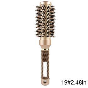 Round Brush For Blow Drying; Nano Thermal Ceramic & Ionic Tech Hair Brush With Boar Bristles; Professional Round Barrel Brush For Styling; Curling And (size: 19#0.98in)