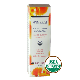 TONER for Oily Skin - Organic Vegan Orange Blossom Bergamot (Lid: Cap)