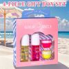 4pc Scented Body & Hair Mist & Cream Travel Set - 4 Long Lasting Fragrances for Men & Women - Perfect for Dating, Daily Use