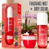 2-Piece Set, SOLO EN IBIZA Body & Hair Fragrance Mist And Body Cream Gift Box For Men And Women, Long Lasting Fragrance, 4 Different Scent