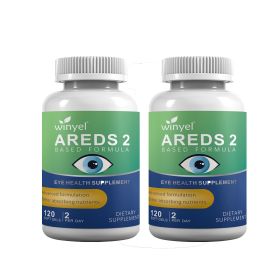 WINYEL AREDS 2 Eye Vitamin and Mineral Supplement, containing lutein, vitamin C, zeaxanthin, zinc, and vitamin E, 120 soft gels. (QTY: 2 PCS)