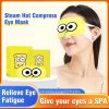 Rose & Lavender Scented Steam Eye Mask 10 pcs Disposable Travel Nap Facial Mask for Eye Fatigue Relief Individually Packaged