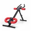 Adjustable Ab Machine for Stomach Workout, Core Workout Equipment for Home Gym, Ab Trainer with 2 Incline & 5 Height Levels, Knee & Elbow Protection