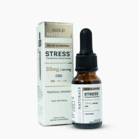 Stress Relief Tincture - Full-Spectrum Hemp Extract with CBD, CBN & CBG - Fast-Acting Natural Calm & Relaxation (Strength: Light, size: 15 ML)