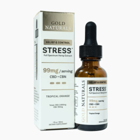 Stress Relief Tincture - Full-Spectrum Hemp Extract with CBD, CBN & CBG - Fast-Acting Natural Calm & Relaxation (Strength: Heavy, size: 30 ML)