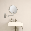 8-inch Wall Mounted Makeup Vanity Mirror, 1X / 10X Magnification Mirror, 360Â° Swivel with Extension Arm