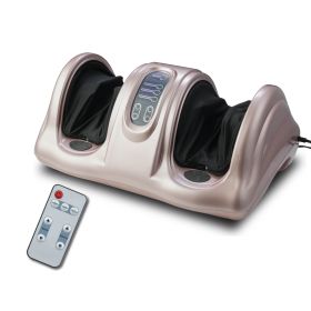 Premium Foot Massager with Remote Control - Deep Kneading and Rolling Massage for Feet, Ankles, Calves, and Legs â€“ Pain Relief & Circulation Boost (Main Color: Rose Gold, Main Material: ABS)