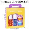 4pc Scented Body & Hair Mist & Cream Travel Set - 4 Long Lasting Fragrances for Men & Women - Perfect for Dating, Daily Use