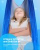 VEVOR Sensory Swing, Double-Layer Fabric Sensorys Hammock, Indoor & Outdoor Sensory Swing with 360° Swivel Hanger, O-Sling, Holds up to 300lbs