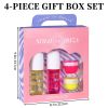 4pc Scented Body & Hair Mist & Cream Travel Set - 4 Long Lasting Fragrances for Men & Women - Perfect for Dating, Daily Use